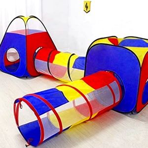 Toytexx 4 in 1 Children Kids Playhouse Tent, Ball Pit, Tunnels with Storage Bag
